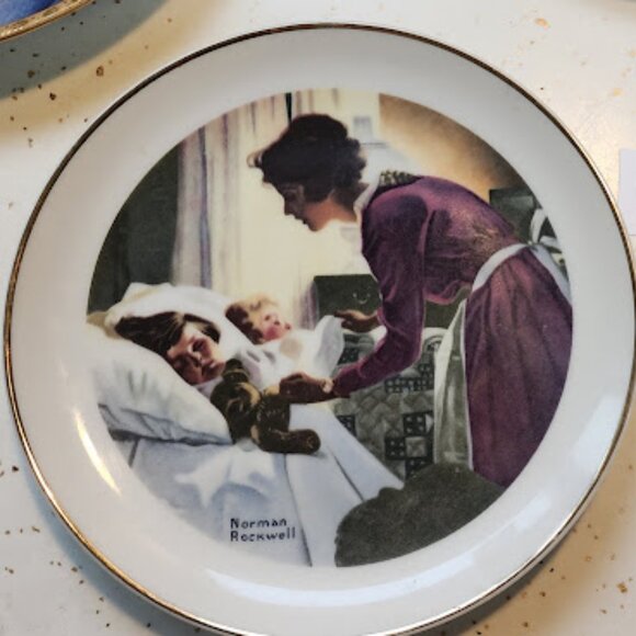 "Mother's Love" by Norman Rockwell 1976 Collector Plate - Picture 1 of 3